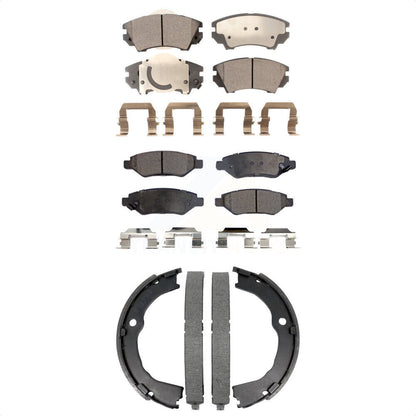 Kit de plaquettes de frein semi-métalliques avant et arrière, chaussures de stationnement pour Chevrolet Camaro LT L