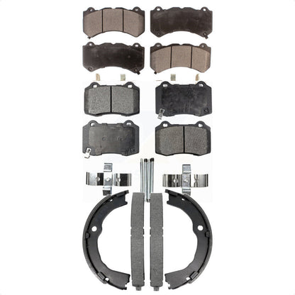 Kit de plaquettes de frein et chaussures de stationnement semi-métalliques avant et arrière, pour Chevrolet Camaro CT