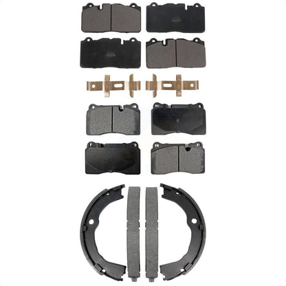 Plaquettes de frein semi-métalliques avant et arrière et Kit de chaussures de stationnement pour Chevrolet Camaro Z 2