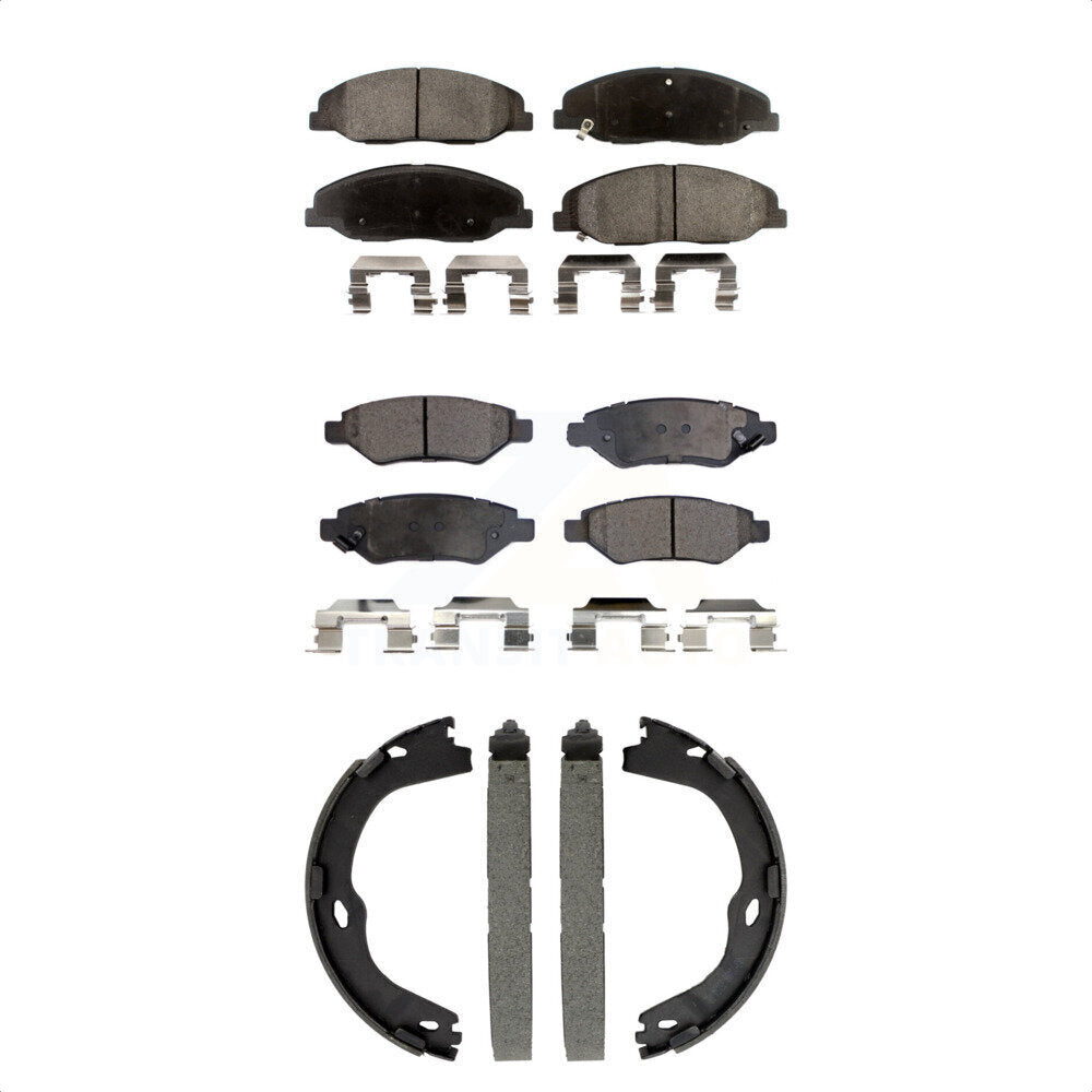 Kit de plaquettes de frein et chaussures de stationnement semi-métalliques avant et arrière, pour Cadillac CTS