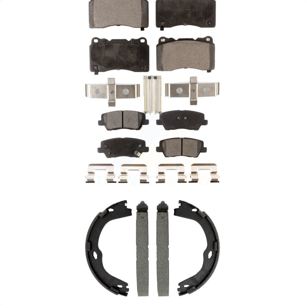 Kit de plaquettes de frein et chaussures de stationnement semi-métalliques avant et arrière, pour Cadillac ATS CTS