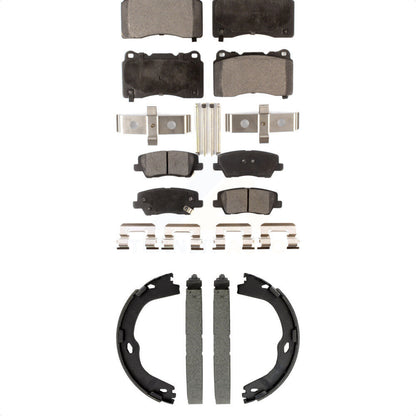 Kit de plaquettes de frein et chaussures de stationnement semi-métalliques avant et arrière, pour Cadillac ATS CTS