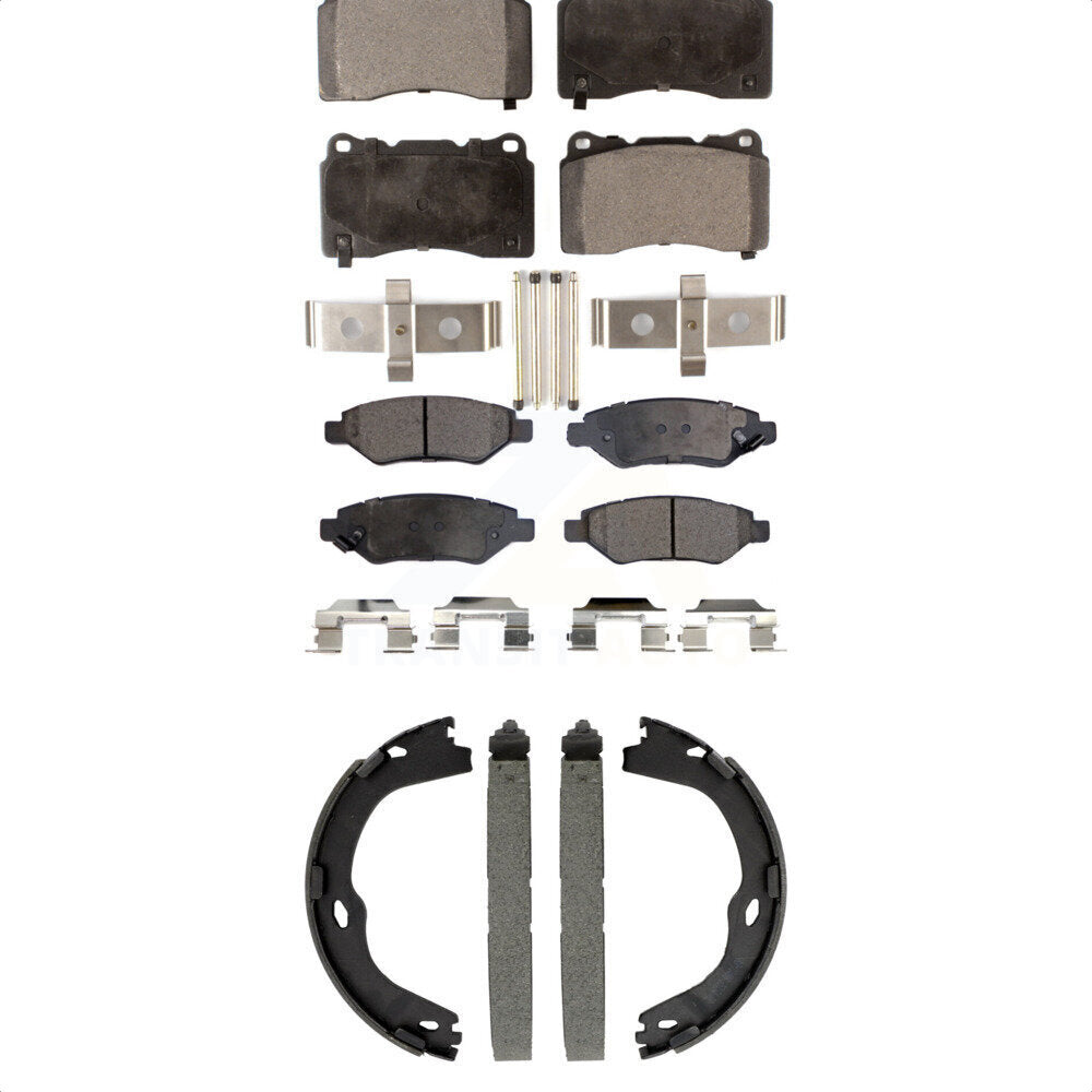 Kit de plaquettes de frein et chaussures de stationnement semi-métalliques avant et arrière, pour Cadillac CTS