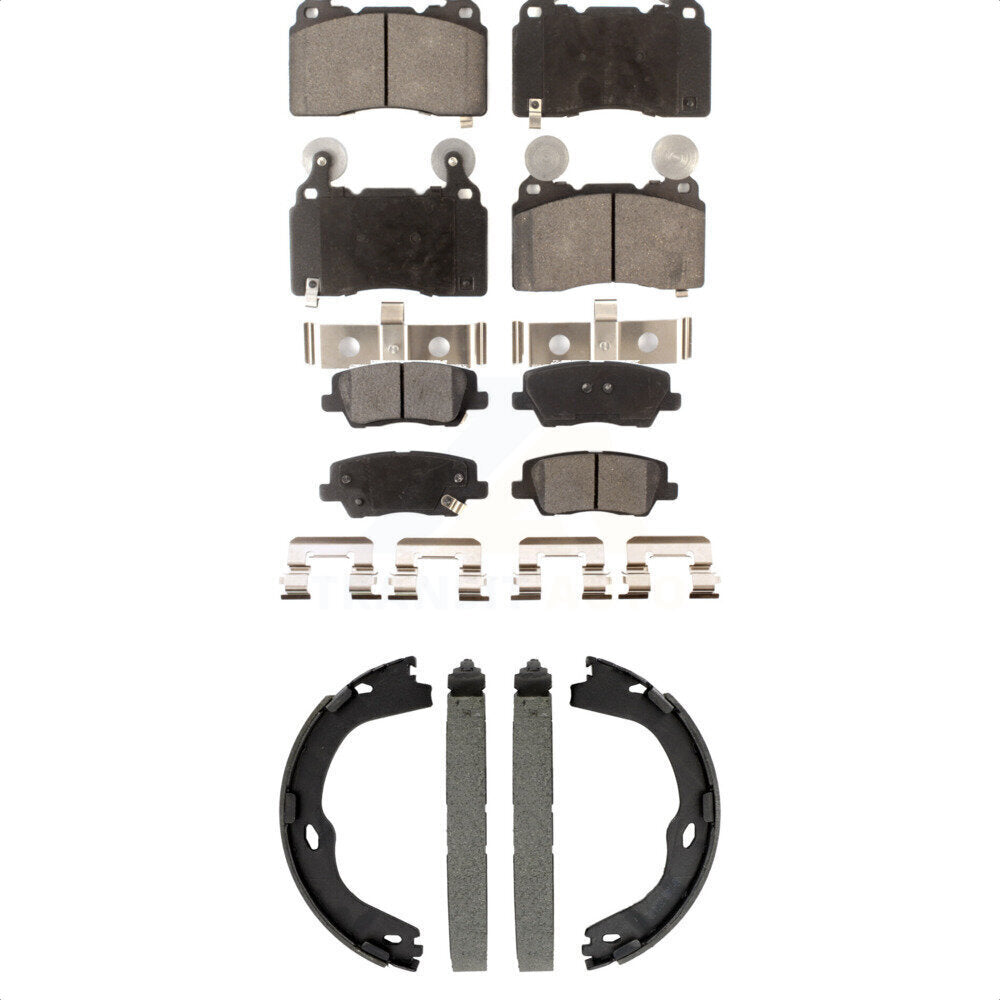 Kit de plaquettes de frein et chaussures de stationnement semi-métalliques avant et arrière, pour Cadillac CTS