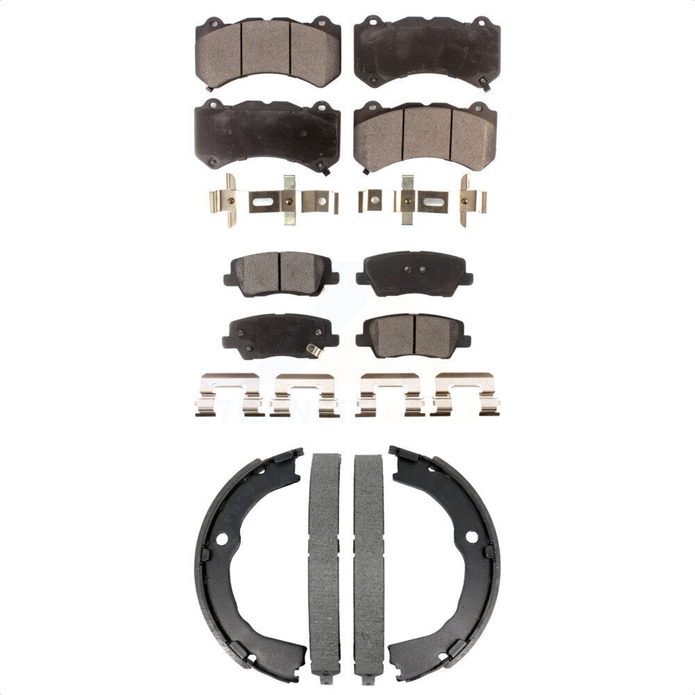 Kit de plaquettes de frein et chaussures de stationnement semi-métalliques avant et arrière, pour Cadillac CTS