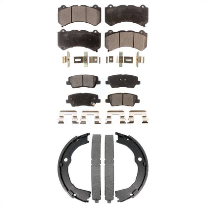 Kit de plaquettes de frein et chaussures de stationnement semi-métalliques avant et arrière, pour Cadillac CTS