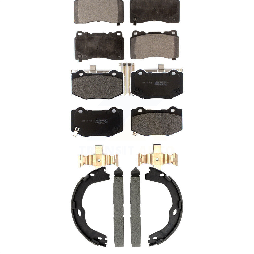 Kit de plaquettes de frein et chaussures de stationnement semi-métalliques avant et arrière, pour Chevrolet Corvett