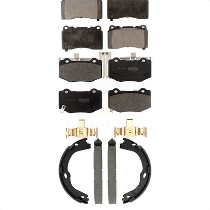 Kit de plaquettes de frein et chaussures de stationnement semi-métalliques avant et arrière, pour Chevrolet Corvett