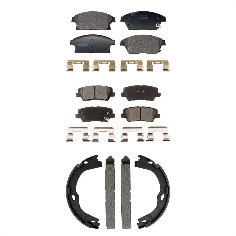 Kit de plaquettes de frein et chaussures de stationnement semi-métalliques avant et arrière, pour Cadillac ATS