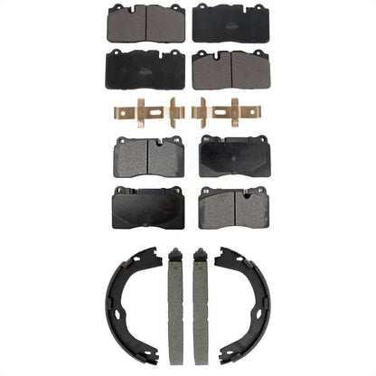 Kit de plaquettes de frein et chaussures de stationnement semi-métalliques avant et arrière, pour Chevrolet Corvett