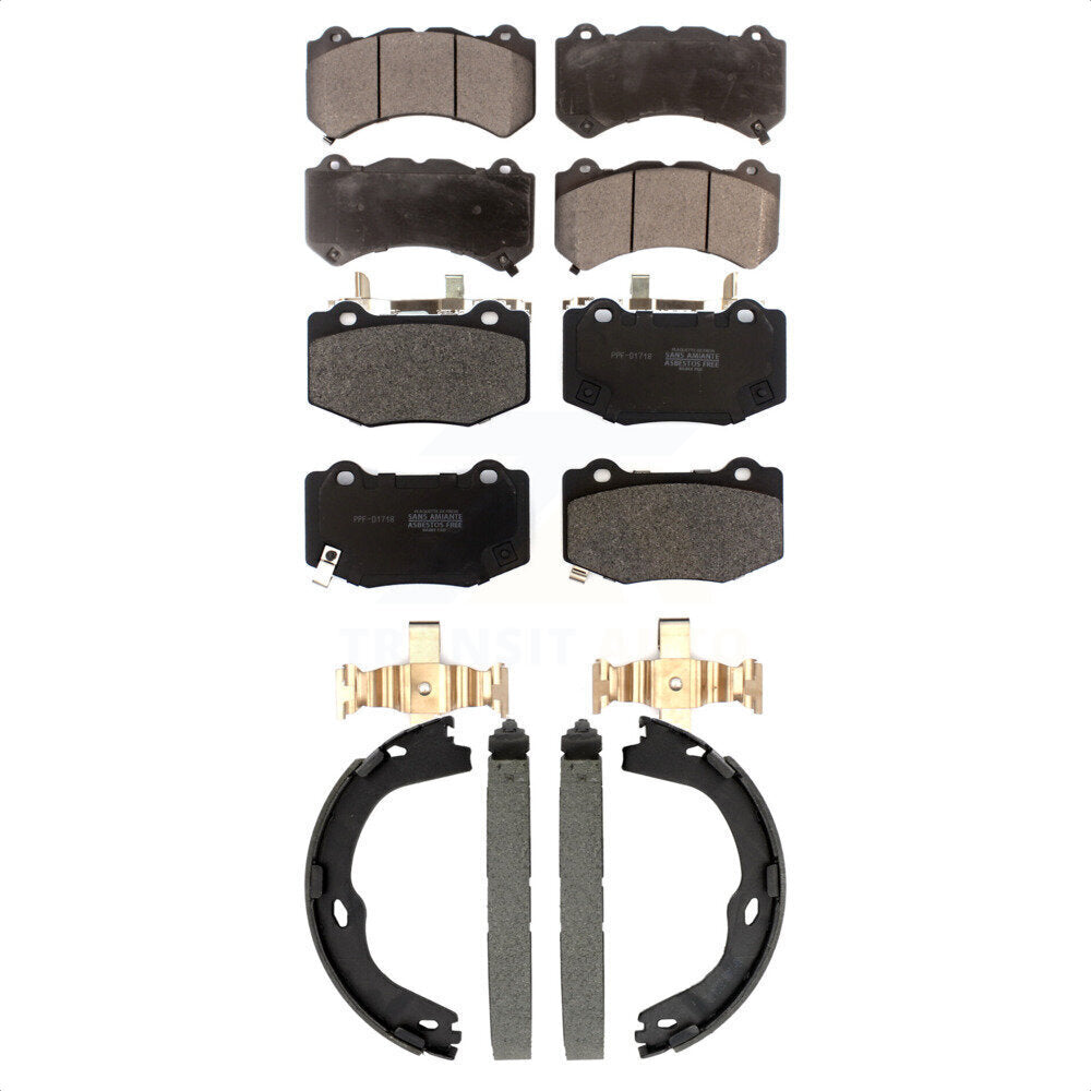 Kit de plaquettes de frein semi-métalliques avant et arrière, chaussures de stationnement pour Chevrolet Corvette AT