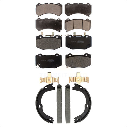 Kit de plaquettes de frein semi-métalliques avant et arrière, chaussures de stationnement pour Chevrolet Corvette AT