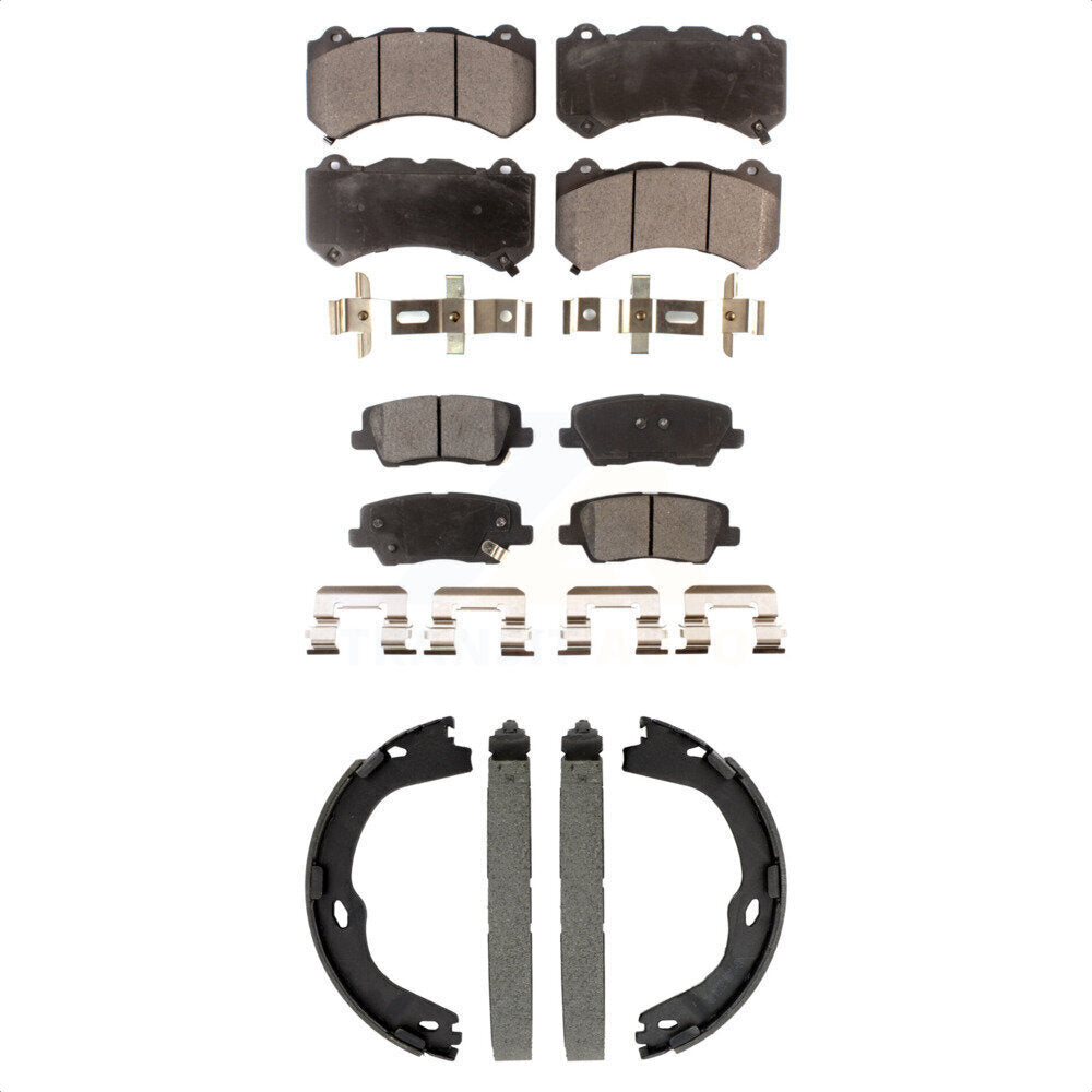 Kit de plaquettes de frein et chaussures de stationnement semi-métalliques avant et arrière, pour Cadillac CTS