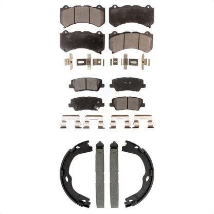 Kit de plaquettes de frein et chaussures de stationnement semi-métalliques avant et arrière, pour Cadillac CTS