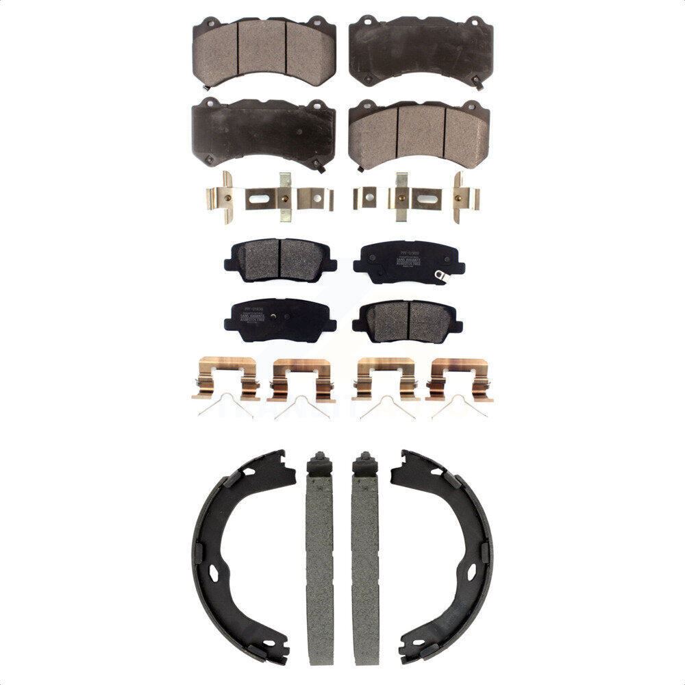 Kit de plaquettes de frein et chaussures de stationnement semi-métalliques avant et arrière, pour Cadillac CTS