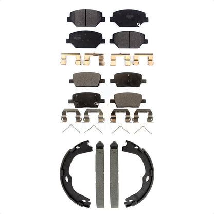 Kit de plaquettes de frein et chaussures de stationnement semi-métalliques avant et arrière, pour Chevrolet Camaro