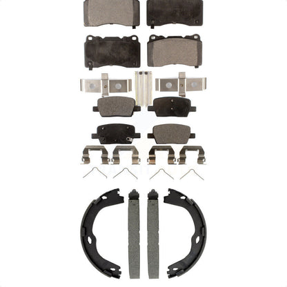 Kit de plaquettes de frein et chaussures de stationnement semi-métalliques avant et arrière, pour Chevrolet Camaro
