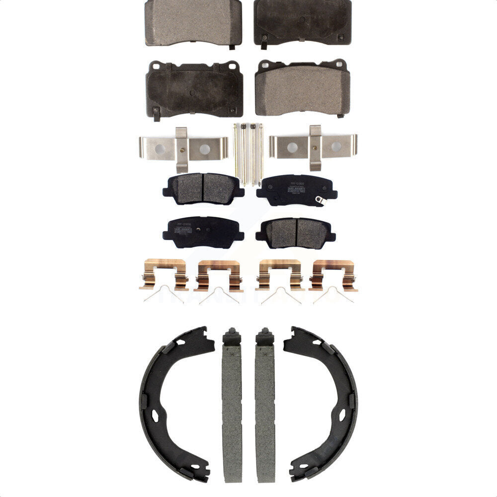 Kit de plaquettes de frein et chaussures de stationnement semi-métalliques avant et arrière, pour Cadillac ATS CTS