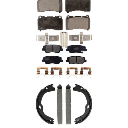 Kit de plaquettes de frein et chaussures de stationnement semi-métalliques avant et arrière, pour Cadillac ATS CTS