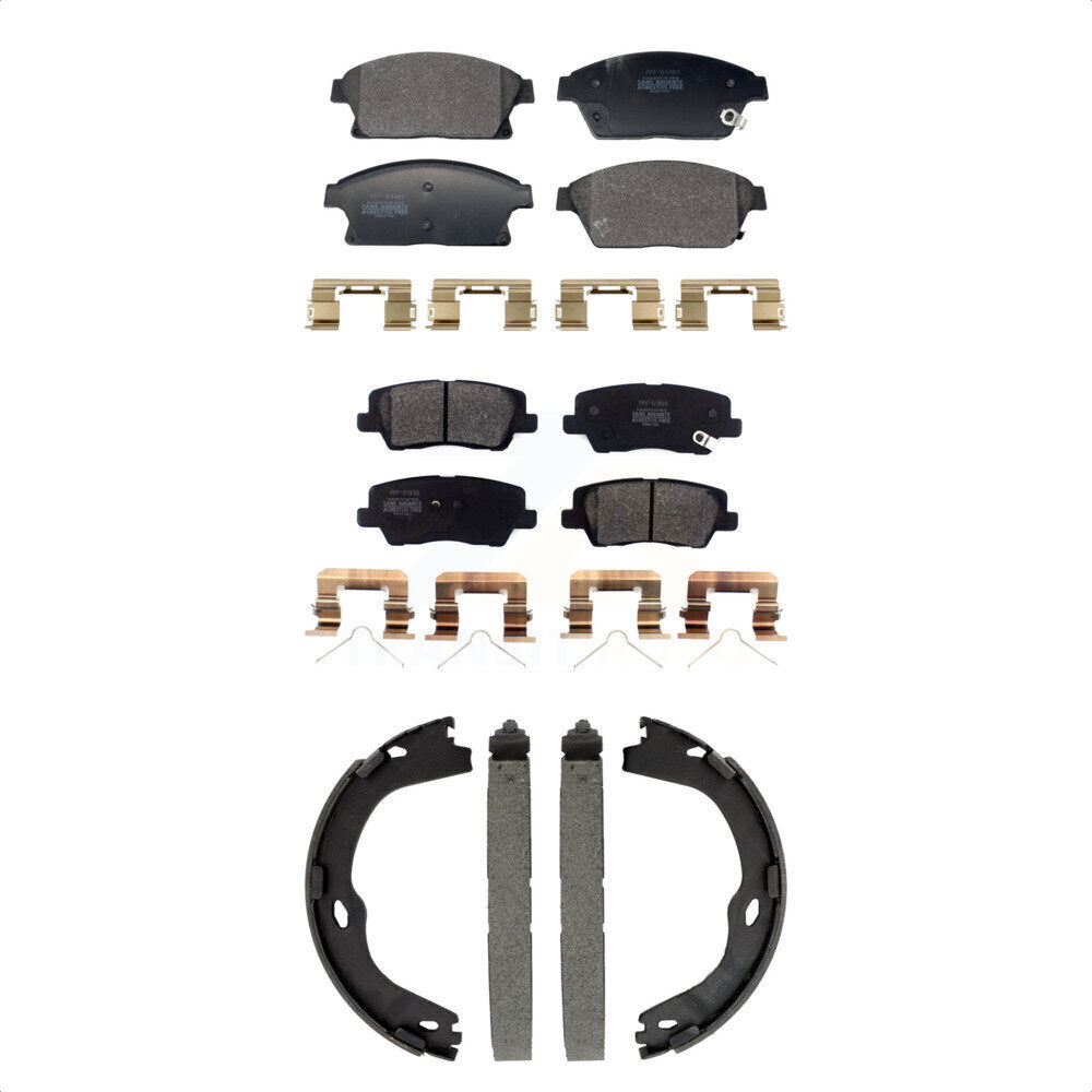 Kit de plaquettes de frein et chaussures de stationnement semi-métalliques avant et arrière, pour Cadillac ATS