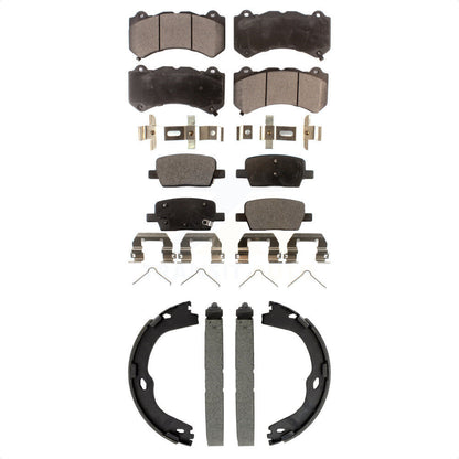 Kit de plaquettes de frein et chaussures de stationnement semi-métalliques avant et arrière, pour Chevrolet Camaro
