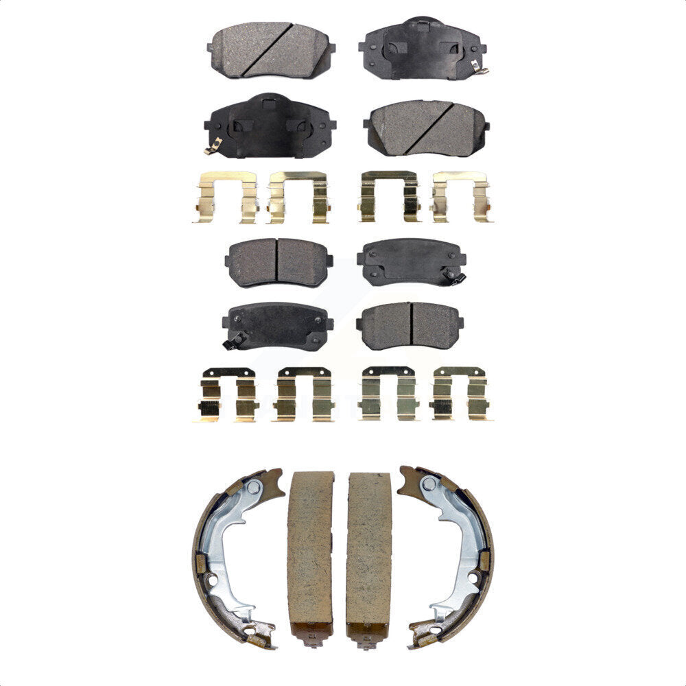 Kit de plaquettes de frein semi-métalliques avant et arrière, chaussures de stationnement pour Hyundai Tucson Kia AW