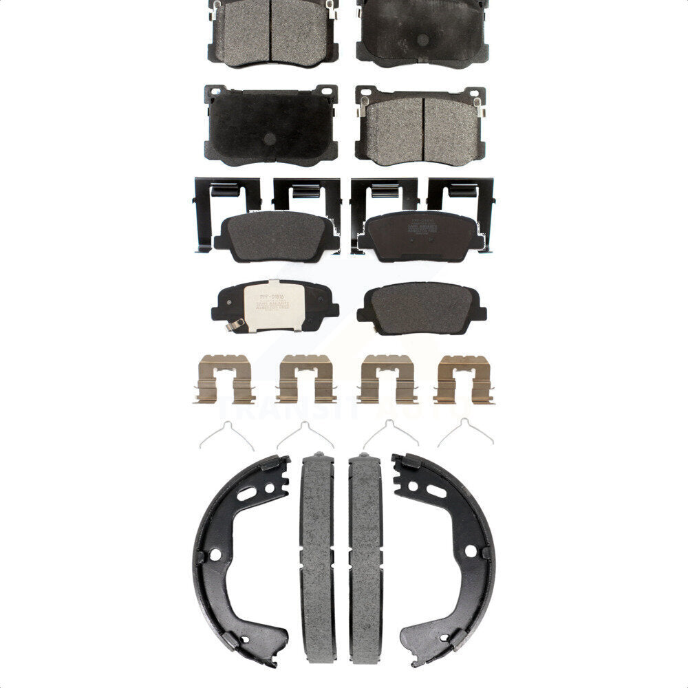 Kit de plaquettes de frein semi-métalliques avant et arrière et de chaussures de stationnement pour Genesis G80 2018 3.3