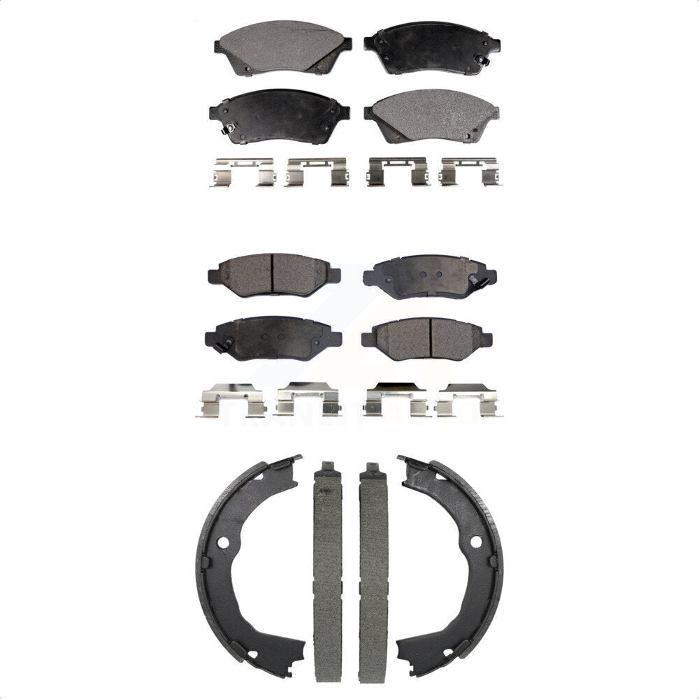 Kit de plaquettes de frein semi-métalliques avant et arrière, chaussures de stationnement pour Cadillac SR 2010 – 2016