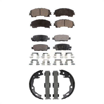 Kit de plaquettes de frein et chaussures de stationnement semi-métalliques avant et arrière, pour Nissan Rogue