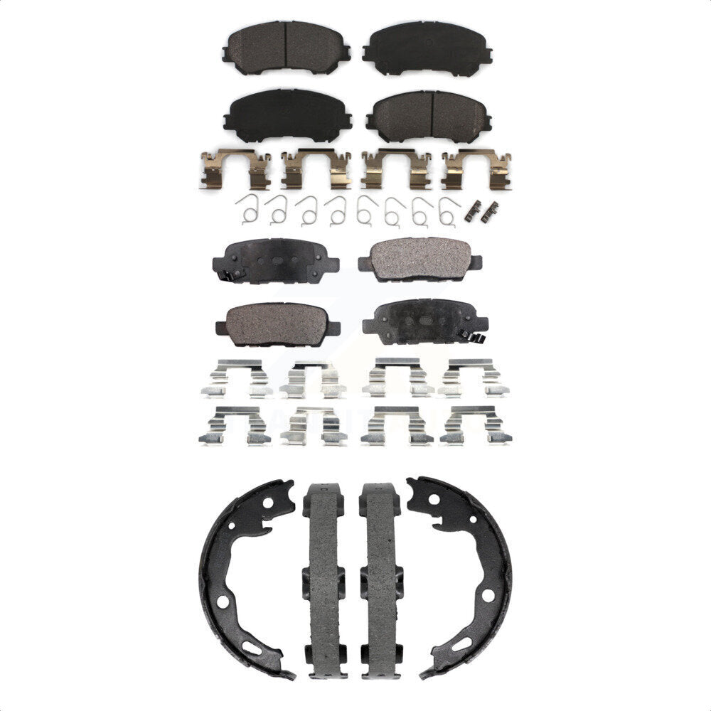 Kit de plaquettes de frein et chaussures de stationnement semi-métalliques avant et arrière, pour Nissan Rogue Spor
