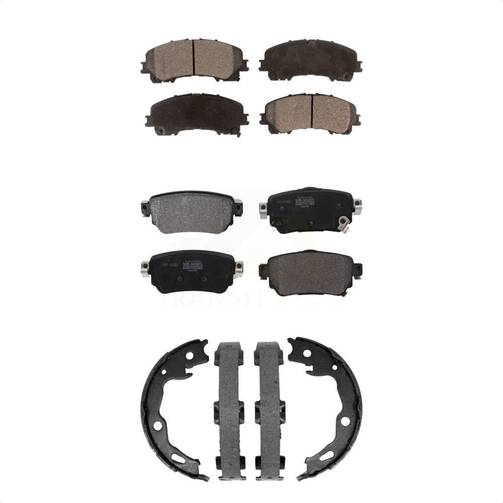 Kit de plaquettes de frein et chaussures de stationnement semi-métalliques avant et arrière, pour Nissan Rogue