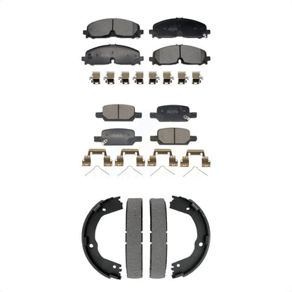 Kit de plaquettes de frein semi-métalliques avant et arrière, chaussures de stationnement pour Chevrolet Colorado GM