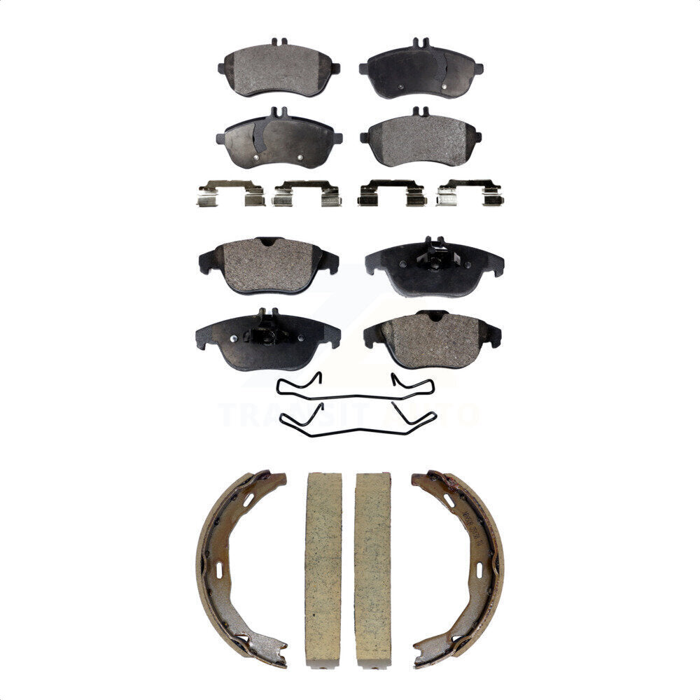 Kit de plaquettes de frein semi-métalliques avant et arrière, pour Mercedes-Benz C300 C25