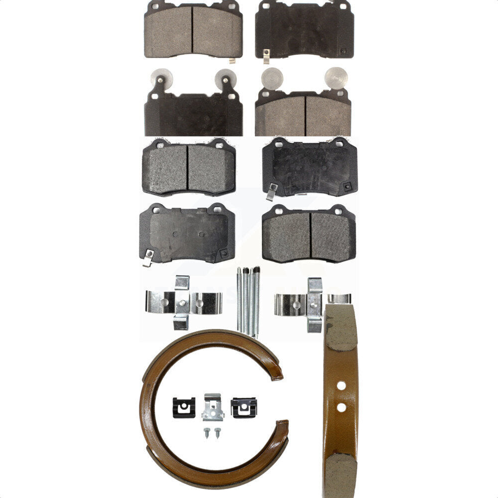 Kit de plaquettes de frein semi-métalliques avant et arrière, chaussures de stationnement pour Chevrolet S 2015 – 2017
