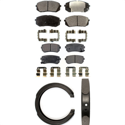 Kit de plaquettes de frein et chaussures de stationnement semi-métalliques avant et arrière, pour Hyundai Sonata