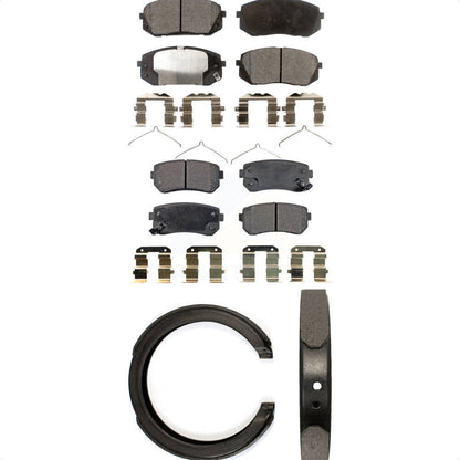 Kit de plaquettes de frein et chaussures de stationnement semi-métalliques avant et arrière, pour Hyundai Sonata