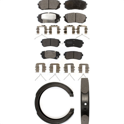 Kit de plaquettes de frein et chaussures de stationnement semi-métalliques avant et arrière, pour Kia Optima
