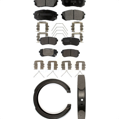 Kit de plaquettes de frein et chaussures de stationnement semi-métalliques avant et arrière, pour Kia Optima