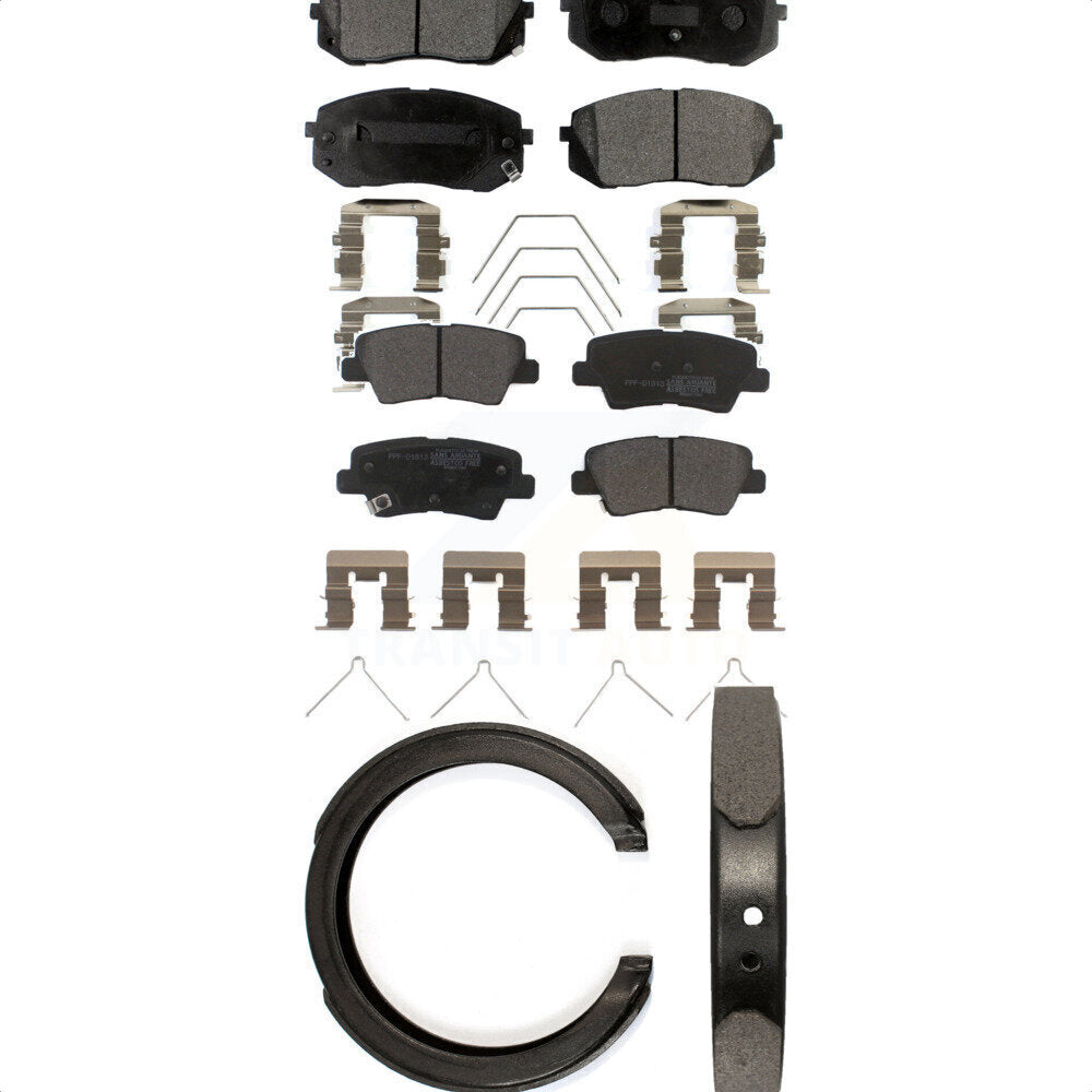 Kit de plaquettes de frein et chaussures de stationnement semi-métalliques avant et arrière, pour Kia Optima