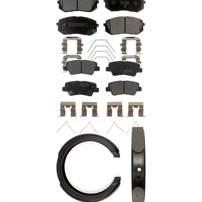 Kit de plaquettes de frein et chaussures de stationnement semi-métalliques avant et arrière, pour Kia Optima
