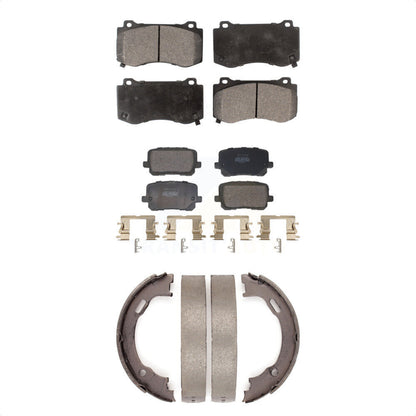 Kit de plaquettes de frein et chaussures de stationnement semi-métalliques avant et arrière, pour Dodge Charger