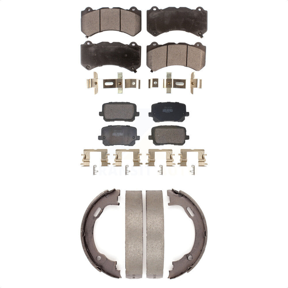 Kit de plaquettes de frein et chaussures de stationnement semi-métalliques avant et arrière, pour Dodge Charger