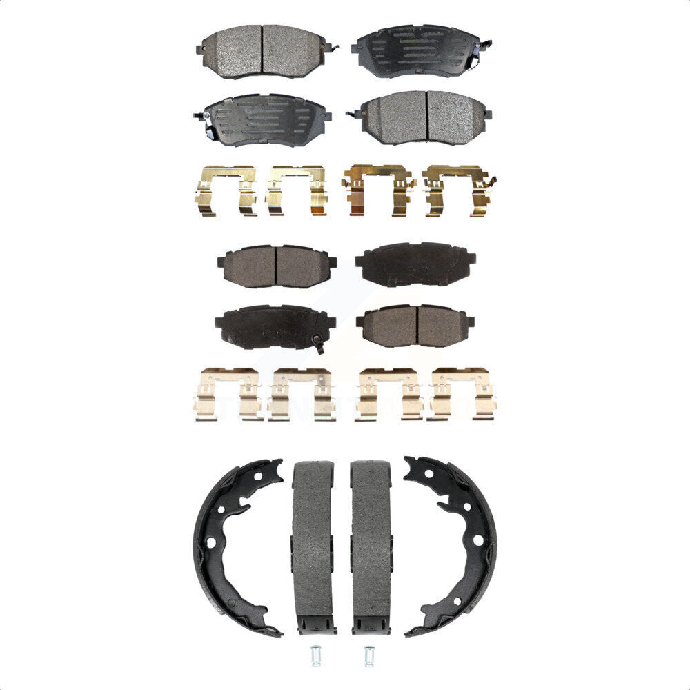 Kit de plaquettes de frein et chaussures de stationnement semi-métalliques avant et arrière, pour Subaru Forester 2.0