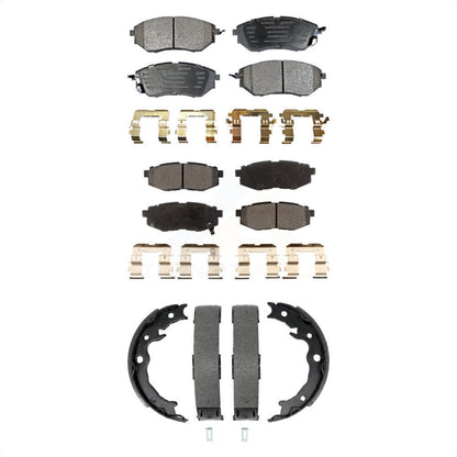 Kit de plaquettes de frein et chaussures de stationnement semi-métalliques avant et arrière, pour Subaru Forester 2.0