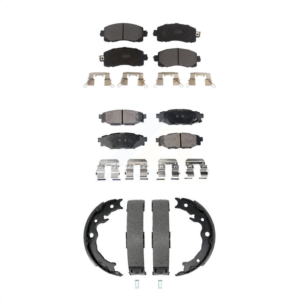 Kit de plaquettes de frein et chaussures de stationnement semi-métalliques avant et arrière, pour Subaru Crosstrek