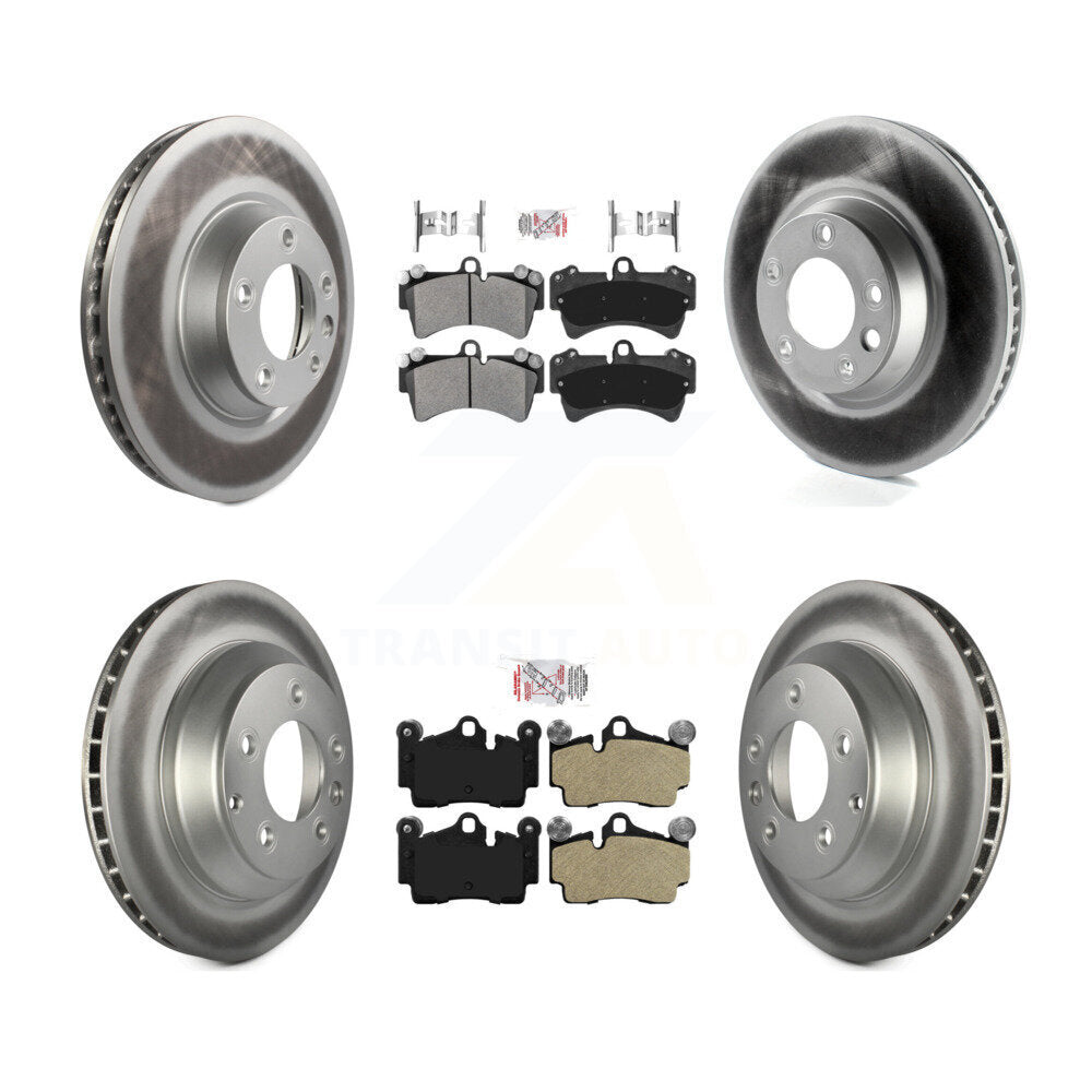 Kit de rotor de frein à revêtement de plaquettes semi-métalliques avant et arrière (6 pièces) pour Audi Q7 volkswagen