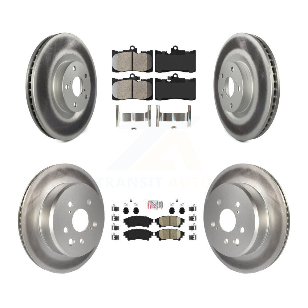 Kit de rotors de frein avant semi-métalliques et arrière en céramique (6 pièces) pour Lexus IS30