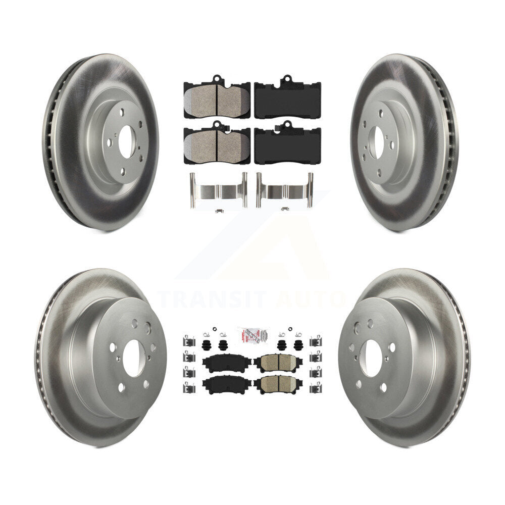 Kit de rotors de frein avant semi-métalliques et arrière en céramique (6 pièces) pour Lexus IS35
