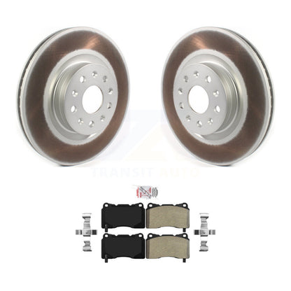 Rotors de frein à disque à revêtement avant et kit de plaquettes semi-métalliques pour Cadillac CTS CT6