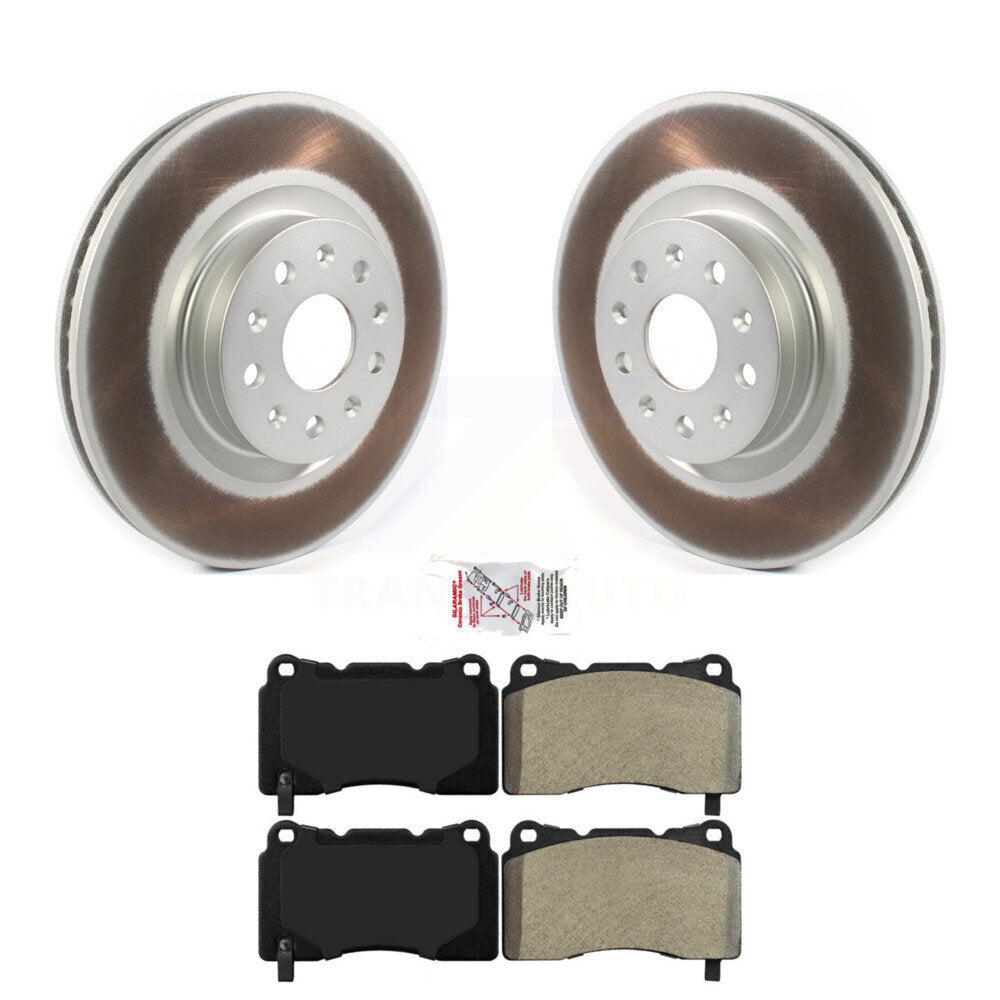 Rotors de frein à disque à revêtement avant et kit de plaquettes semi-métalliques pour Cadillac CTS CT6